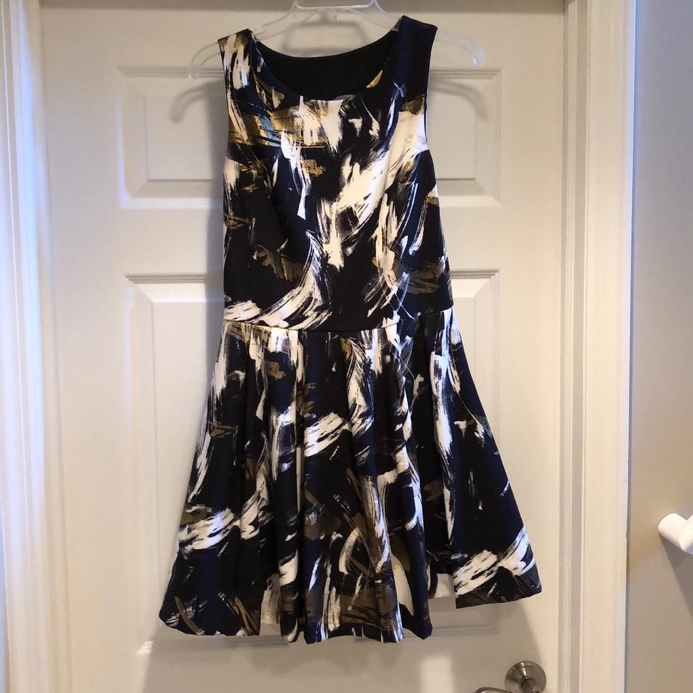 Aqua fit and flare dress